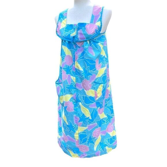 Vintage Helen of Troy Patio Day Dress Fitted MuMu Zip Front Pockets Sea Shells - Picture 11 of 11